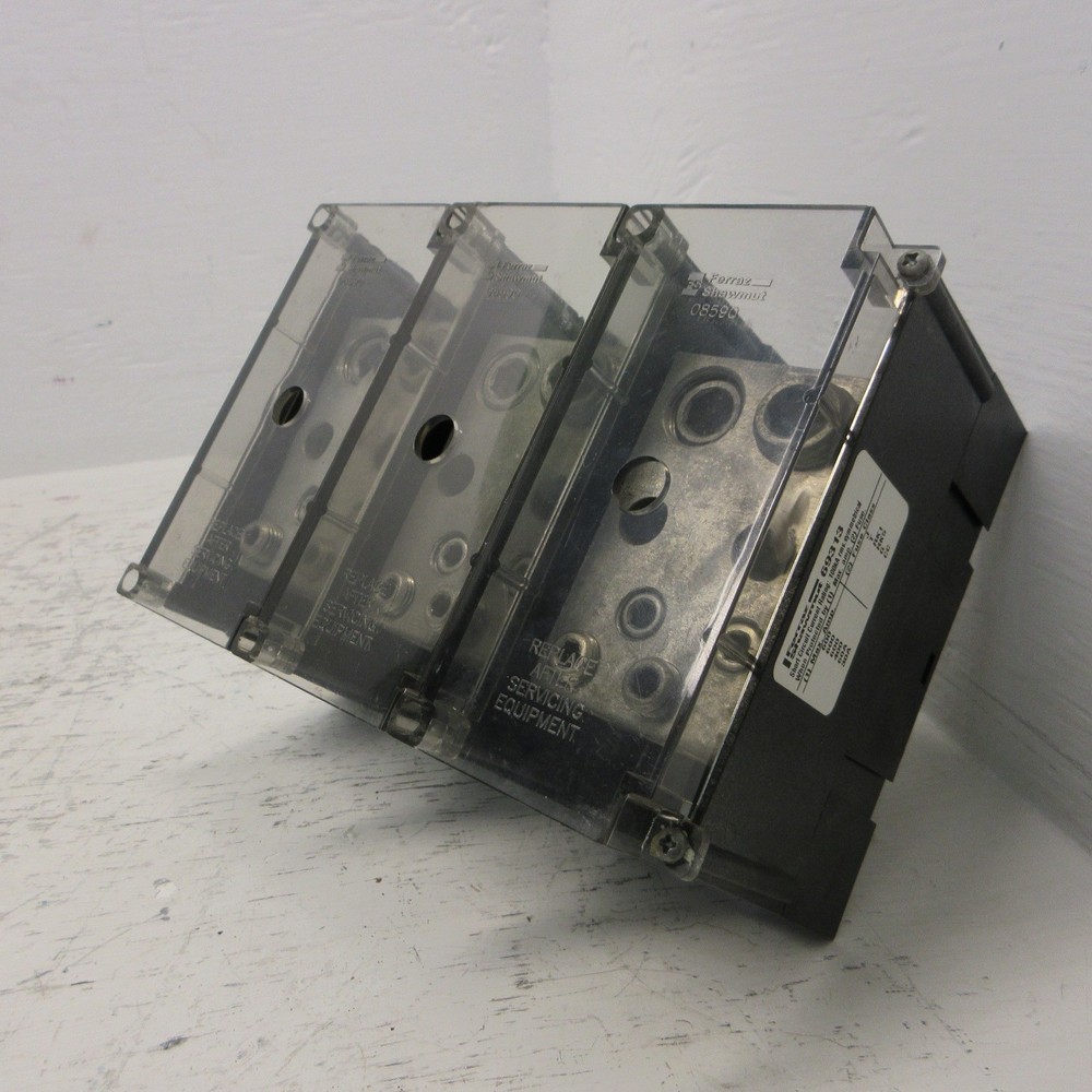 Ferraz Shawmut 69313 Power Distribution Block 3 Pole 600V Open Style 3P CU9AL