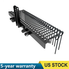 💎60″ 3 Point Pine Straw Landscaping Rake For Cat 0 Cat 1 Tractor Rake Attachmen