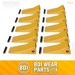 230SP Forged Backhoe Bucket Teeth w TF23P Flexpins for 23 230 Excavator -10 Pack
