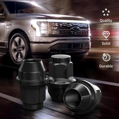 24pcs Lug Nuts for F150 One-Piece OEM M14x1.5 Black 24PCS-2015-2025 F150