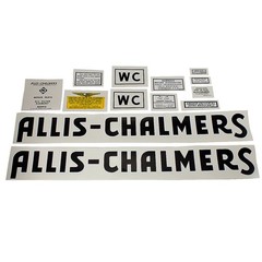 Mylar Decal Set Fits 1941-1948 Allis Chalmers WC Tractor