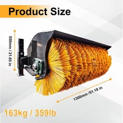 51” Snow Cleaner Angle Broom Sweerper Snow Brush Fit Toro Dingo Mini Skid Steer