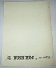 Bush Hog ATH600 ATH720 Rotary Cutter Mower Operators Owner Manual 12/92 ORIGINAL