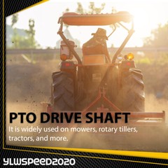 PTO Shaft PTO Drive Shaft 1-3/8″x6 Spline w/ Slip Clutch T4 31.5-41″ Yellow New
