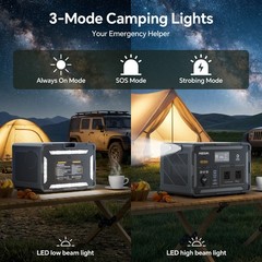 600W 519Wh Power Station Portable Generator for RV Camping Backup Battery Solar