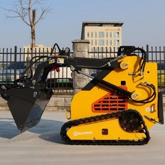 Mini Skid Steer Loader 24HP 4-in-1 Bucket 3-Stage Pump Hydraulic System 3 pumps
