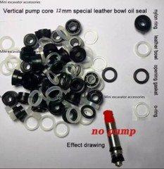 5 sets of 2T Hydraulic Jack Horizontal Sealing Ring Kit For 11/12mm Plunger