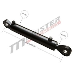 Hydraulic Cylinder Welded Double Acting 2.5″ Bore 20″ Stroke Swivel Eye 2.5×20