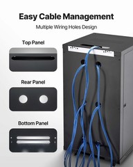 Vevor 22U Server Rack Cabinet Network Cabinet Wall Mount 23.6 In Depth Network