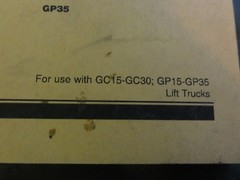 Caterpillar CAT 4G63 4G64 Gasoline Engines Lift Trucks Parts Manual 98715-40020