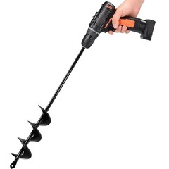 ERYTLLY Auger Drill Bit for Planting 2.5 x16.5inch,Garden Auger Spiral Bulb P