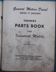 GM GENERAL MOTORS INDUSTRIAL ENGINE PARTS MANUAL BOOK CATALOG