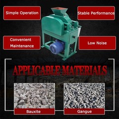 220V Double Roller Crusher Stone Ore Breaker Crushing Mill Machine Pulverizer