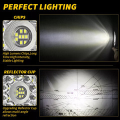 Fit Ford Tractor 2N9N 8N 600 800 NAA 310066F LED Headlight Round LED Work lights