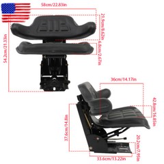 Black 255 265 270 271 274 275 285 Tractor Suspension Seat For Massey Ferguson