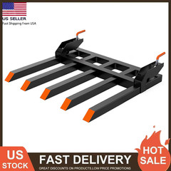 Clamp on Debris Forks Fits 48″ Bucket 2500lbs Clamp on Pallet Forks with 5 Tines
