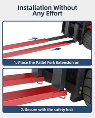 Fork Extensions,72”/84”/96” Length Pallet Fork Extensions, 5.3”W Fork Extensions