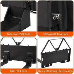 ⭐45″Heavy Duty Skid Steer Pallet Forks for Tractors Attachment for Loader 3200LB