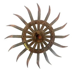 Used Rotary Hoe Wheel with Riveted Hub fits John Deere 75 569 AN140794