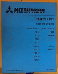 Mitsubishi Forklift Parts List 4G63 PA3487-UP , 4G64 PA3487