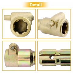 Upgraded PTO Extender Adapter for Tractor, 1-3/8″ & 6 Spline Female & Male 70HP