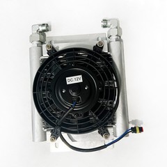 For H12/QH12 Mini Excavator Attachment Radiator Plus Hydraulic Oil Cooler Fan US