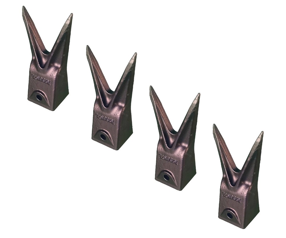 4 – Hensley Style Twin Tiger Bucket Rock Tooth – X156WTL