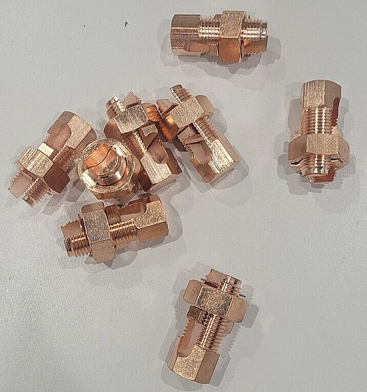 2 new 6-2 COPPER SPLIT BOLT WIRE CONNECTOR – BEST VALUE!