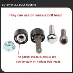 62PCS Motorcycle Bolt Covers Engine Head Bolts Toppers Cap for Harley 2018-20…