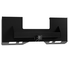 1/4″ Universal Skid Steer Mount Plate W/2″ Cutout Trailer Hitch Receiver 3000LBS