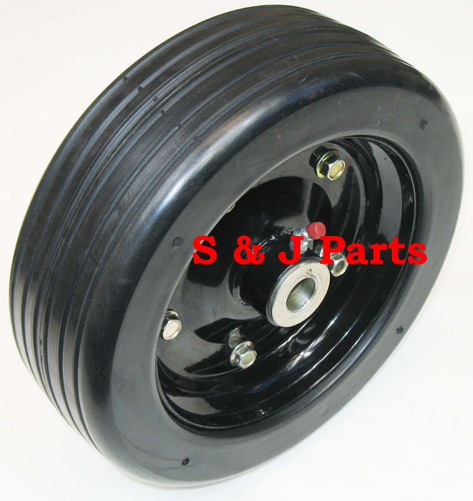 BUSH HOG FINISH MOWER WHEEL 10″x 3.25″-SOLID MOLDED TIRE- 87750