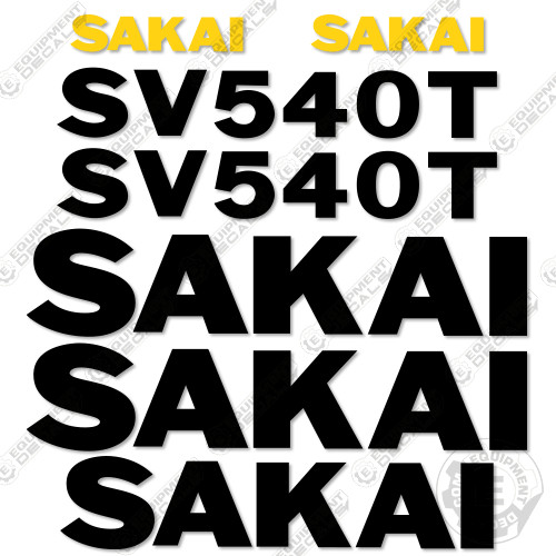 Fits Sakai SV540T Decal Kit Roller – 7 YEAR OUTDOOR 3M VINYL!