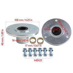 2Pk 16×8-7 ATV Wheel Knuckle Hub 3x78mm Kazuma Taotao Roketa 110cc 125cc TK052