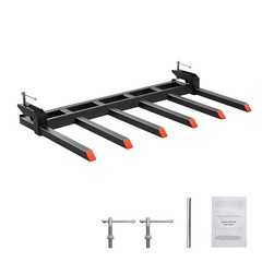 Uimoso Clamp on Debris Pallet Forks to 60″ Bucket 4560 lbs Capacity Heavy Duty