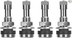 4 PCS Metal Valve Stems, Tire Valve Stems Outer Mount for Tubeless Tires, Fits 0