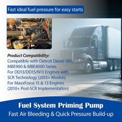 J-47912 Diesel Fuel Priming Tank Remove Air Lock for DD13 DD15 Semi Truck Engine