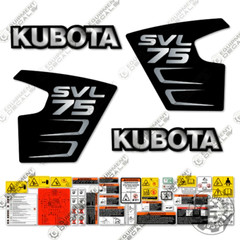 Fits Kubota SVL 75 CUSTOM BLACK Decal Kit Skid Steer – 7 YEAR 3M VINYL!