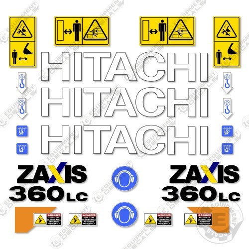 Fits Hitachi ZX360LC-5 Decal Kit Z-Axis Excavator – 7 YEAR OUTDOOR 3M VINYL!