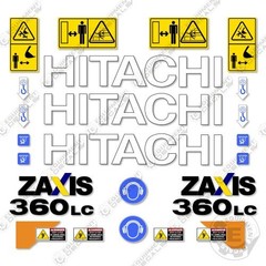 Fits Hitachi ZX360LC-5 Decal Kit Z-Axis Excavator – 7 YEAR OUTDOOR 3M VINYL!