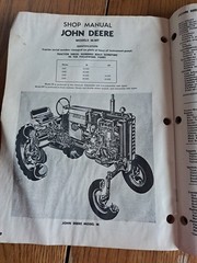 John Deere A B D G H M MT Shop Manual missing Cover