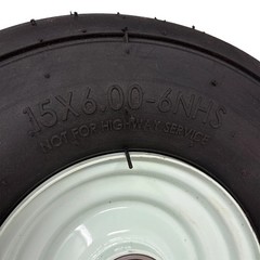15×6-6 Tedder Tire & Wheel for 25mm (0.98) Axle and 2″ Hub (2 Pack)