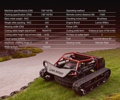 Remote Control Lawn Mower 22HP Tracked Off-Road Grass Cutter