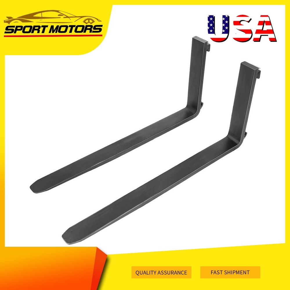 2 x 48″ Pallet Fork Blades for Loaders and Tractors Durable 4000 lbs Heavy Duty