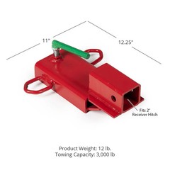Titan Attachments Clamp On Forklift 2″ Hitch Receiver, Single Pallet Fork Blade
