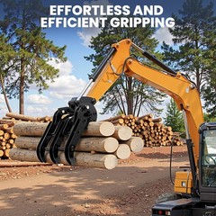 Excavator Attachment Grapple Wood, Metal and Stone Mini Grapple