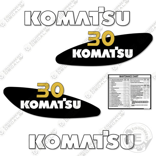 Fits Komatsu 30 Decal Kit Forklift Equipment Decals – 7 YEAR VINYL