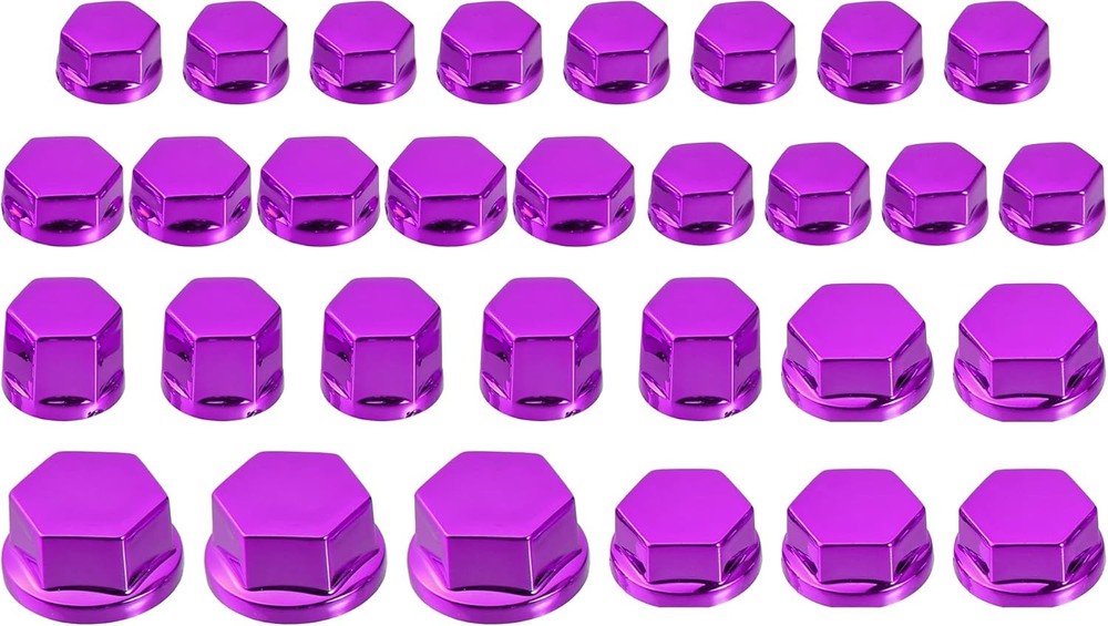 1 Set Screw Cap Motorcycle Motorbike Screw Nut Bolt Cap Cover De Color: Purple