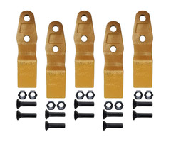 5 New Bucket Uni-Teeth with Hardware 1324720 Fits Caterpillar Skid Steers