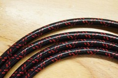 IH Farmall Cub Tractor Black & Red Cloth Covered Copper Core Spark Plug Wire Set