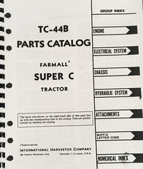 Farmall International Super C Tractor Service Parts Operators Manual Owners Book